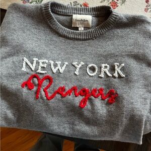 New York rangers hand embroidered sweater size m